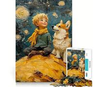 Rompecabezas de El Principito y el Corgi para Adolescentes, 1000 Piezas, Juguete para ejercitar la Mente, fácil y Divertido de armar, Regalo Ideal 38x52cm