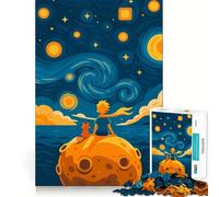 Rompecabezas de El Principito y el Zorro de 1000 Piezas para Adultos Juguete de lógica Fuerte Alivia la ansiedad Borde Transparente Regalo Ideal para Festivales 38x52cm