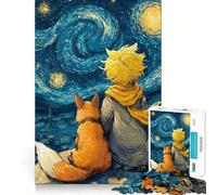Rompecabezas de El Principito y el Zorro observando Las Estrellas para Adolescentes, 1000 Piezas, Juego de lógica, pasatiempo para el hogar, Corte preciso, Regalo para Festivales 50x75cm