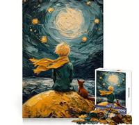 Rompecabezas de El Principito y el Zorro para Adultos, 1000 Piezas Juguete Inteligente para el hogar Disfrute de un Corte preciso Decoración de Pared 38x52cm