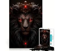 Rompecabezas de El Rey León Furioso,1000 Piezas,Juguete para desarrollar la Capacidad cognitiva,Superficie Lisa y sin Rebabas,Actividad Relajante para Grupos en Interiores (50x75cm)