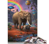 Rompecabezas de Elefante de cartón 100% Reciclado, Rectangular, para Adultos y niños, 1000 Piezas (75 x 50 cm)