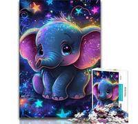 Rompecabezas de Elefante Estrella para Adolescentes 1000 Piezas para Pasar el rato en casaCada Pieza es únicaJuego Familiar desafiante y divertido50x75cm