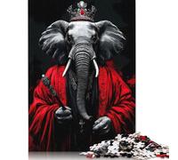 Rompecabezas de Elefante Guerrero, desafío difícil, 100% cartón Reciclado, para Adultos a Partir de 12 años, 1000 Piezas (75 x 50 cm)