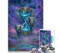 Rompecabezas de Elefante mágico para Adultos, 1000 Piezas, un Juego desafiante para Toda la Familia con Piezas aleatorias Que se entrelazan, 50x75cm