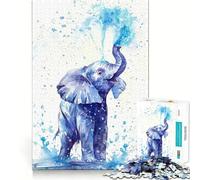 Rompecabezas de Elefante Que Lanza Agua 1000 Piezas para Adultos Juego Divertido y fácil de armar Ideal para divertirse en Familia Actividad Nocturna (38x26cm)