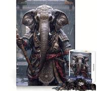 Rompecabezas de Elefante samurái de 1000 Piezas para Adultos Fortalece la Memoria Ideal para Jugar en Grupo Bordes limpios Regalo Elegante (38x26cm)