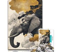 Rompecabezas de Elefantes con un Momento dramático para Adolescentes, 1000 Piezas, Toda la Familia a Partir de 14 años, 26x38cm