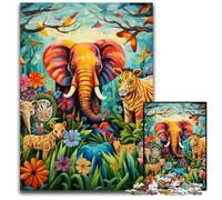 Rompecabezas de Elefantes de 1000 Piezas para Adultos, Ideal para reuniones Familiares, cumpleaños y festividades, 26x38cm/10,23x14,96 Pulgadas.