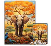 Rompecabezas de Elefantes de 1000 Piezas para Adultos, Ideal para reuniones Familiares, cumpleaños y festividades, 50x75cm/19,68x29,52 Pulgadas.
