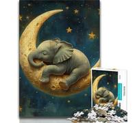 Rompecabezas de Elefantes dormidos para Adultos y Adolescentes, 1000 Piezas, Ayuda a ejercitar el Cerebro, Juguetes adictivos para Cultivar la Paciencia, una Obra de Arte, 50x75cm