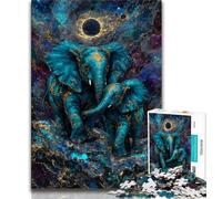 Rompecabezas de Elefantes misteriosos para Adolescentes, 1000 Piezas, Ayuda a ejercitar el Cerebro, Juguetes adictivos para Cultivar la Paciencia, Apto para Parejas, 38x26cm