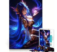 Rompecabezas de Elfo mágico de Anime de 1000 Piezas,Juguete de construcción Focus,Ajuste Firme,Montaje Seguro,Juguete de Entretenimiento para Interiores (38x52cm)