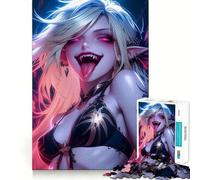 Rompecabezas de Elfos Vampiros para Adolescentes,1000 Piezas,estimula la Mente,Divertido,de Corte Limpio,componentes Resistentes,Actividad para Compartir con los niños (38x52cm)