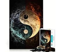 Rompecabezas de Equilibrio Yin y Yang,1000 Piezas,Juego de Habilidad Mental,Piezas de Ajuste, Actividad Divertida para Toda la Familia (38x26cm)