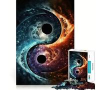 Rompecabezas de Equilibrio Yin y Yang de 1000 Piezas Juego Mental Divertido Diseño de Ajuste Huecos Regalo Ideal para reuniones Familiares (50x75cm)