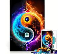 Rompecabezas de Equilibrio Yin y Yang para Adolescentes,1000 Piezas,Juego para desarrollar la Mente,Cortado con láser para un Tiempo de relajación Ejercicios mentales en casa (50x75cm)