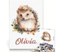 Rompecabezas de Erizo de Olivia Nursery de 1000 Piezas para Adultos, Juguete para estimular la lógica, Divertido y Elegante, Regalo (50x75cm)