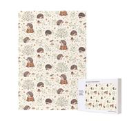 Rompecabezas de Erizo de Pradera (300 Piezas) con Caja de Embalaje para Adultos. Rompecabezas de Madera.