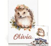 Rompecabezas de Erizo Olivia Nursery de 1000 Piezas para Adolescentes Remember Boost Serene Time Smooth Cut Elegant Gift (38x52cm)