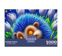 Rompecabezas de Erizo para Adultos y niños. 1000 Piezas, Excelentes Regalos, Juguete desafiante, Juego Educativo, decoración para el hogar para Adultos y niños Mayores de 14 años, 38x26 cm/1000 pzas