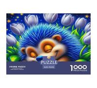 Rompecabezas de Erizo para Adultos y niños. 1000 Piezas, Juguete desafiante caprichoso, Juego Educativo, decoración para el hogar para Juegos educativos y Regalos, 70x50 cm/1000 pzas