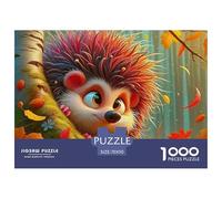 Rompecabezas de Erizo para Adultos y niños. 1000 Piezas, Juguete desafiante caprichoso, Juegos educativos, decoración para el hogar para Juegos educativos y Regalos, 70x50 cm/1000 pzas
