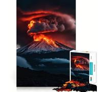 Rompecabezas de erupción volcánica con Lava para Adolescentes 1000 Piezas diversión Estimulante componentes Resistentes y de Corte Limpio Actividad para Compartir en Familia (38x26cm)