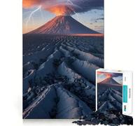 Rompecabezas de erupción volcánica con Rayos para Adultos 1000 Piezas Juego de Memoria Cerebral Cortado con láser para un Ajuste Perfecto aliviar el estrés (50x75cm)