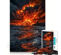 Rompecabezas de erupción volcánica de 1000 Piezas Juguete Creativo para desarrollar la Habilidad componentes Resistentes y de Corte Limpio Ideal para Viajar Juego Mental (50x75cm)