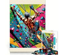 Rompecabezas de Escalada en Roca WPAP Pop Art de 1000 Piezas para Adultos Ayuda a Mejorar la Memoria y Alivia la ansiedad Diseño artístico para armar Regalo (50x75cm)