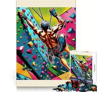 Rompecabezas de Escalada en Roca WPAP Pop Art de 1000 Piezas para Adultos Ayuda a Mejorar la Memoria y Alivia la ansiedad Diseño artístico para armar Regalo (50x75cm)