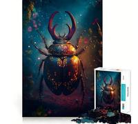 Rompecabezas de Escarabajo ornamentado en Flor para Adolescentes, 1000 Piezas, Juguete de razonamiento y Habilidad, Juego Relajante, Corte Exacto, Regalo de Santa Claus (50x75cm)