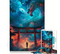 Rompecabezas de Escena de dragón místico para Adultos, 1000 Piezas, Juguete para desarrollar la Mente, Juego de ingenio, diseño para Disfrutar Lentamente, Bonito Regalo (38x52cm)