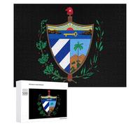 Rompecabezas de escudo de armas de Cuba de 300/500/1000 piezas, regalos desafiantes personalizados para adultos, 500 unidades