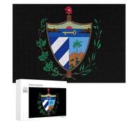 Rompecabezas de escudo de armas de Cuba de 300/500/1000 piezas, regalos desafiantes personalizados para adultos, 300 piezas