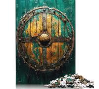 Rompecabezas de Escudo Verde y Amarillo de 1000 Piezas para Adultos y Adolescentes. Juego Familiar. Regalos de Nochebuena. 1000 Piezas (38 x 26 cm).