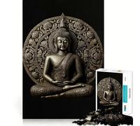 Rompecabezas de Escultura de Buda Sereno de 1000 Piezas para Adultos Juguete cognitivo para armar Juntos Pieza de colección de Arte (38x52cm)