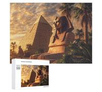 Rompecabezas de esfinge piramidal de secretos del antiguo Egipto para adultos, actividades familiares, juegos, decoración del hogar, 500 piezas