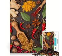Rompecabezas de Especias, Comida y Cocina de 1000 Piezas para Adolescentes Juguete para desarrollar la Mente y la Capacidad de Ocio Diseño Divertido para armar Regalo Elegante 50x75cm