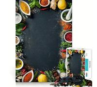 Rompecabezas de Especias, Comida y Cocina para Adolescentes, 1000 Piezas, Juguete para desarrollar la Mente, diseño Sencillo y Divertido, Regalo Memorable 38x52cm
