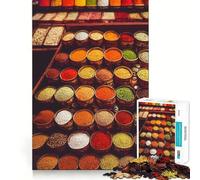 Rompecabezas de Especias, Comida y Cocina para Adultos, 1000 Piezas, Juego Inteligente para aliviar el estrés, patrón de Montaje, Regalo conmovedor 38x52cm