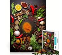 Rompecabezas de Especias, Comida y Cocina para Adultos, 1000 Piezas, Juguete Inteligente, Divertido y Casual, Corte preciso, Regalo artístico 38x52cm