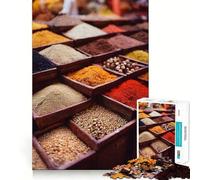 Rompecabezas de Especias, Comida y Cocina para Adultos, 1000 Piezas, Juguete para ejercitar la Mente, diseño Relajante, Regalo de Papá Noel 38x26cm