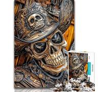 Rompecabezas de Esqueleto de 1000 Piezas para Adolescentes, 1000 Piezas para Adultos y Adolescentes, Lista de Deseos con Papá Noel para Mayores de 14 años, 26x38cm