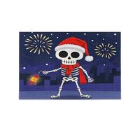 Rompecabezas de esqueleto de fantasmas de Año Nuevo, Navidad, rompecabezas de piso para entretenimiento e inteligencia, juegos de cerebro duro, regalos para papá, mamá, rompecabezas para adultos, 500