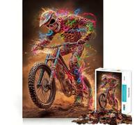 Rompecabezas de Esqueleto de Motocross de 1000 Piezas para Adolescentes Juguete Inteligente para el hogar Corte preciso Regalo Original 38x26cm