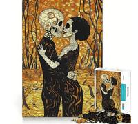 Rompecabezas de Esqueletos abrazados de 1000 Piezas para Adultos Juguete para Pensar, calmar, Relajarse, Arte de Pared con Corte Limpio 50x75cm