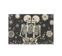 Rompecabezas de esqueletos bohemios para adultos, juegos familiares, juegos de cerebro duro, perfecto para noches de juegos, rompecabezas para adultos, 1000 piezas