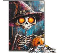 Rompecabezas de Esqueletos de Halloween para Adolescentes, Juguetes adictivos para desafiar la Inteligencia Cerebral y Decorar el hogar (50x75cm)